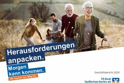 Kann kommen. Wir machen den Weg frei - Gesch&auml;ftsbericht 2020 - VR-Bank Taufkirchen-Dorfen ...