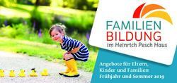 Angebote f&uuml;r Eltern, Kinder und Familien Fr&uuml;hjahr und Sommer 2019