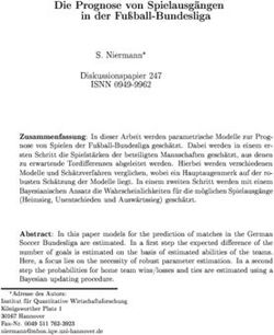 Die Prognose von Spielausg ngen in der Fu ball-Bundesliga