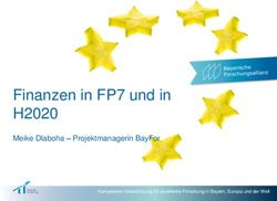 Finanzen in FP7 und in - H2020 Meike Dlaboha - Projektmanagerin BayFor