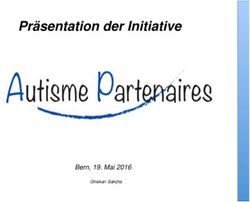 Präsentation der Initiative - Bern, 19. Mai 2016