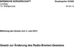 Gesetz zur Änderung des Radio-Bremen-Gesetzes - Mitteilung des Senats vom 4. Juni 2013 BREMISCHE BÜRGERSCHAFT