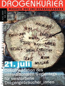 DROGENKURIER - Dokumentation des internationalen Gedentags f&uuml;r verstorbene Drogengebraucher_innen - Gedenktag