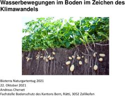 Wasserbewegungen im Boden im Zeichen des Klimawandels - Bioterra Naturgartentag 2021 22. Oktober 2021 Andreas Chervet Fachstelle Bodenschutz des ...
