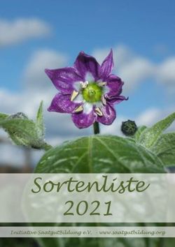 Sortenliste 2021 - Initiative SaatgutBildung eV