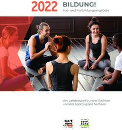 2022 BILDUNG! Aus- und Fortbildungsangebote - des Landessportbundes Sachsen und der Sportjugend Sachsen - Landessportbund Sachsen