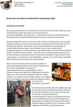 Bericht &uuml;ber die Arbeit der Kinderhilfe f&uuml;r Siebenb&uuml;rgen 2020 Familienhilfe und Nothilfe