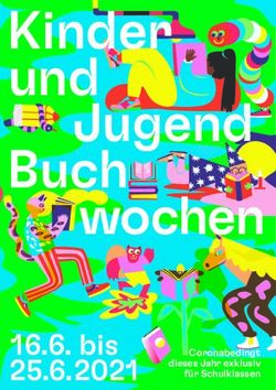 Kinder und Jugend Buch wochen - 16.6. bis Coronabedingt dieses Jahr exklusiv für Schulklassen - Kinder und Jugendbuchwochen