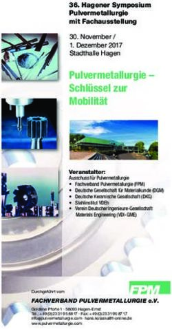 Pulvermetallurgie - Schl&uuml;ssel zur Mobilit&auml;t - November / 1. Dezember 2017 Stadthalle Hagen - Hagener ...