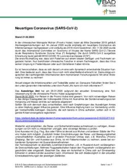 NEUARTIGES CORONAVIRUS (SARS-COV-2) - SCHILLERSTADT MARBACH
