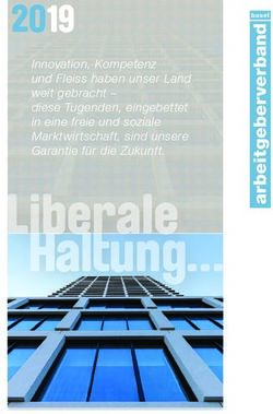 2019 Innovation, Kompetenz und Fleiss haben unser Land weit gebracht - diese Tugenden, eingebettet in eine freie und soziale Marktwirtschaft, sind ...