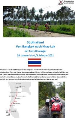S&uuml;dthailand Von Bangkok nach Khao Lak - mit Tony Rominger 24. Januar bis 4./5.Februar 2021 - Huerzeler