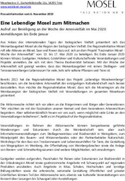 Eine Lebendige Mosel zum Mitmachen - Moselwein e.V., Gartenfeldstraße 12a, 54295 Trier www.weinland-mosel.de Presseinformation vom 6. November 2019