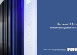 Bachelor of Arts f&uuml;r Weiterbildungsabsolventen - VWA Kaiserslautern