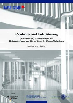 Pandemie und Polarisierung - (Wechselseitige) Wahrnehmungen von Befürworter*innen und Gegner*innen der Corona-Maßnahmen - Refubium