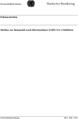 DOKUMENTATION STUDIEN ZUR IMMUNIT&Auml;T NACH &Uuml;BERSTANDENER SARS-COV-2-INFEKTION - WISSENSCHAFTLICHE DIENSTE