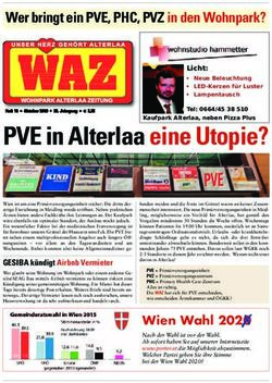 PVE in Alterlaa eine Utopie? - Wer bringt ein PVE, PHC, PVZ in den Wohnpark? - porter-press