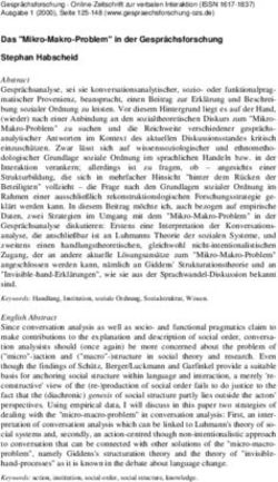 Das "Mikro-Makro-Problem" in der Gespr&auml;chsforschung Stephan Habscheid