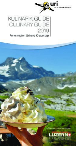 KULINARIK-GUIDE CULINARY GUIDE - 2019 Ferienregion Uri und Klewenalp - Uri Tourismus
