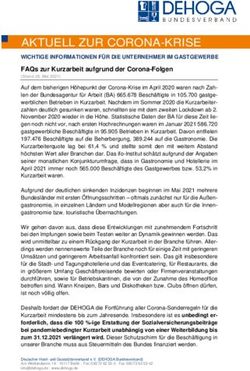 AKTUELL ZUR CORONA-KRISE - WICHTIGE INFORMATIONEN FÜR DIE UNTERNEHMER IM GASTGEWERBE