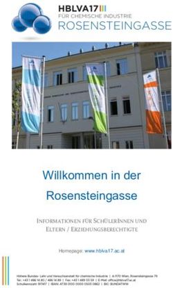 Willkommen in der Rosensteingasse - INFORMATIONEN FÜR SCHÜLERINNEN UND ELTERN / ERZIEHUNGSBERECHTIGTE