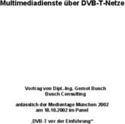 Multimediadienste &uuml;ber DVB-T-Netze - Vortrag von Dipl.-Ing. Gernot Busch Busch Consulting anl&auml;sslich der Medientage M&uuml;nchen 2002 am 18.10.2002 im ...