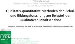 Qualitativ-quantitative Methoden der Schul- und Bildungsforschung am Beispiel der Qualitativen Inhaltsanalyse