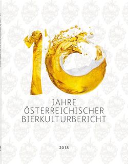 JAHRE &Ouml;STERREICHISCHER BIERKULTURBERICHT 2018 - Brau Union &Ouml;sterreich