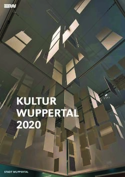 KULTUR WUPPERTAL 2020 - STADT WUPPERTAL