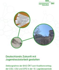 Deutschlands Zukunft mit Jugendsozialarbeit gestalten - Stellungnahme der BAG &Ouml;RT zum Koalitionsvertrag der CDU, CSU und SPD in der 18 ...
