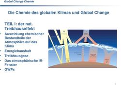 Die Chemie des globalen Klimas und Global Change TEIL I: der nat. Treibhauseffekt - Auswirkung chemischer Bestandteile der Atmosph&auml;re auf das ...