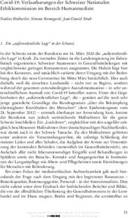 Covid-19: Verlautbarungen der Schweizer Nationalen Ethikkommission im Bereich Humanmedizin