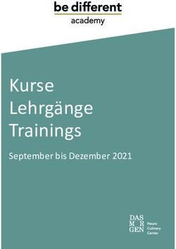 Kurse Lehrg&auml;nge Trainings - September bis Dezember 2021 - DAS MORGEN