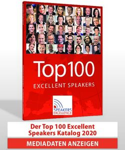 Der Top 100 Excellent Speakers Katalog 2020 - MEDIADATEN ANZEIGEN