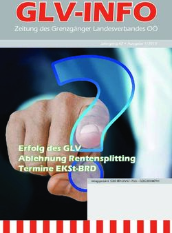 GLV-INFO - Erfolg des GLV Ablehnung Rentensplitting Termine EKSt-BRD - Zeitung des Grenzg&auml;nger Landesverbandes O&Ouml;