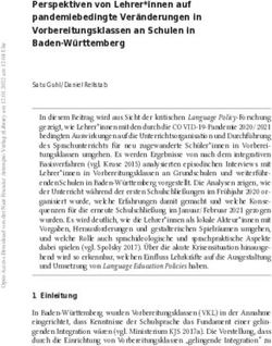 Perspektiven von Lehrer*innen auf pandemiebedingte Ver&auml;nderungen in Vorbereitungsklassen an Schulen in Baden-W&uuml;rttemberg
