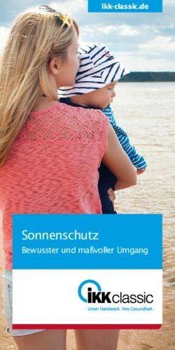 Sonnenschutz Bewusster und ma&szlig;voller Umgang - ikk-classic.de - IKK classic