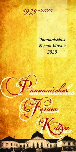 Pannonisches Forum Kittsee 2020