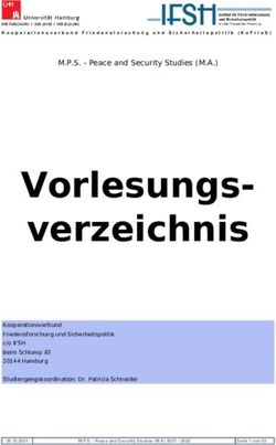 Vorlesungs-verzeichnis - M.P.S - Peace and Security Studies (M.A.) - IFSH