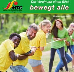 Bewegt alle Der Verein auf einen Blick - Sportjahr 2021/2022 - MTG Wangen