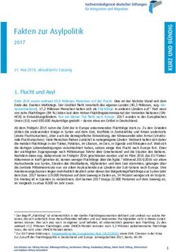 Fakten zur Asylpolitik - 2017 31. Mai 2018, aktualisierte Fassung - Stiftung Mercator