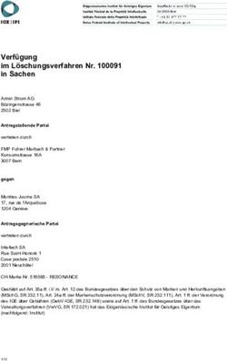 Verf&uuml;gung im L&ouml;schungsverfahren Nr. 100091 in Sachen
