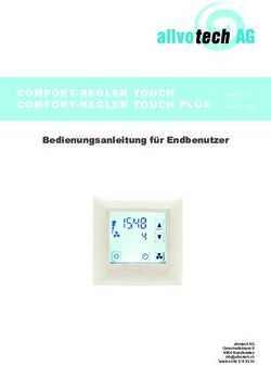 COMFORT-REGLER TOUCH COMFORT-REGLER TOUCH PLUS - Bedienungsanleitung f&uuml;r Endbenutzer - allvotech