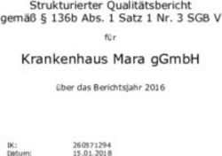 KRANKENHAUS MARA GGMBH - STRUKTURIERTER QUALITÄTSBERICHT GEMÄß 136B ABS. 1 SATZ 1 NR. 3 SGB V - EVKB