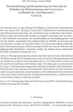 Dezentralisierung und Disziplinierung im Unterricht als Praktiken der Diskriminierung und Securitization am Beispiel des "Trainingsraums". Ein Essay