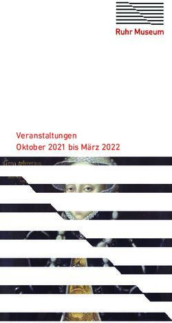 Veranstaltungen Oktober 2021 bis M&auml;rz 2022 - Ruhr Museum
