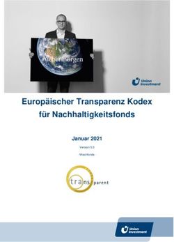 Europäischer Transparenz Kodex für Nachhaltigkeitsfonds - Januar 2021