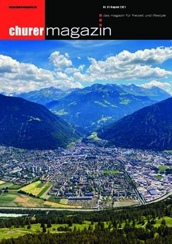 www.churermagazin.ch Nr. 8 I August 2021 - Churer Magazin