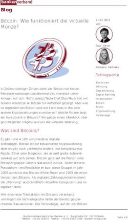 Blog Bitcoin: Wie funktioniert die virtuelle M&uuml;nze? - Association of ...