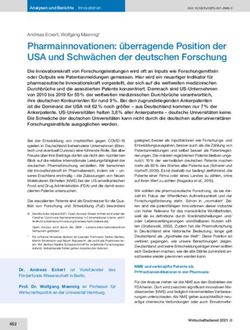 Pharmainnovationen: &uuml;berragende Position der USA und Schw&auml;chen der deutschen Forschung